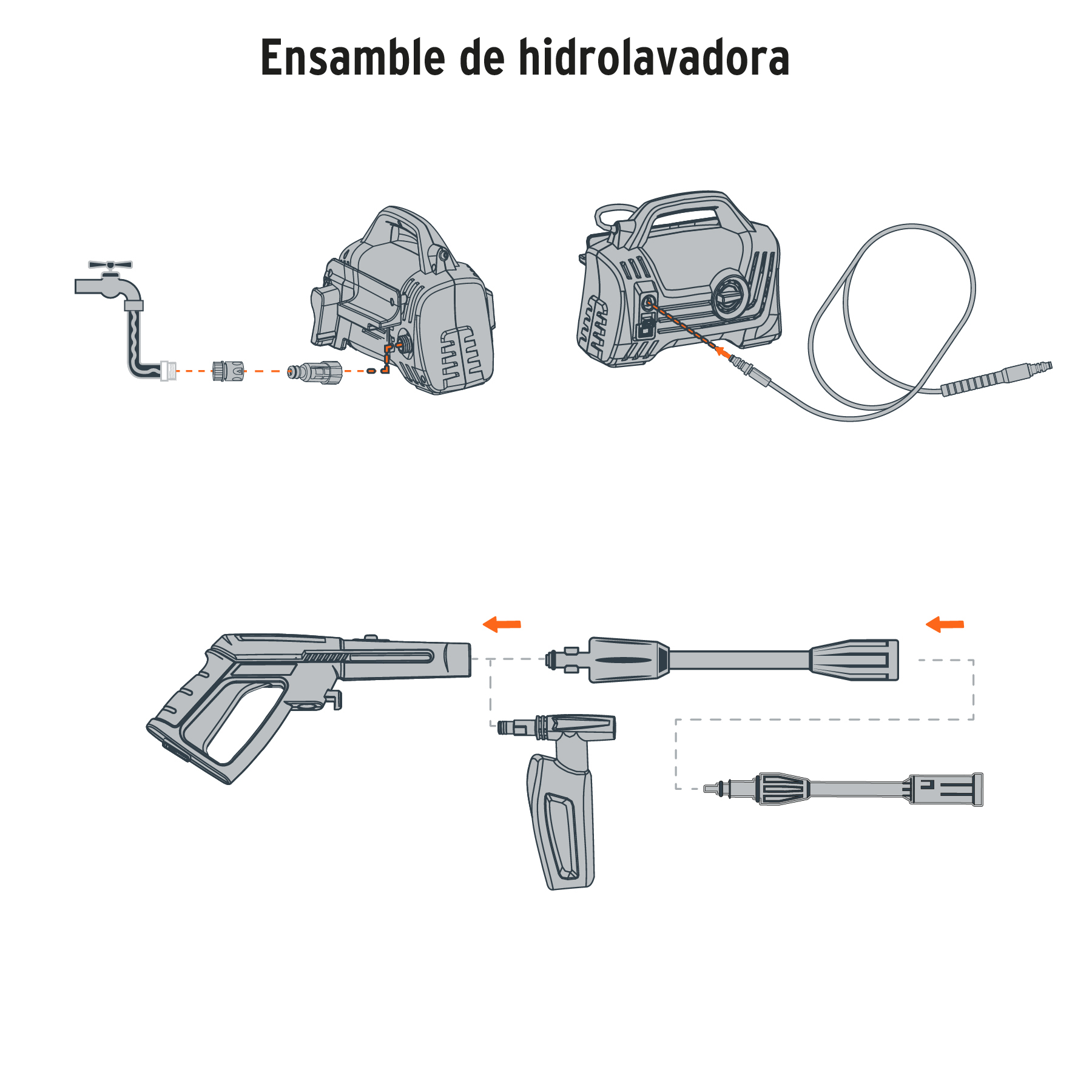 Hidrolavadora Eléctrica Compacta 1600 PSI, - HILA-1600C / 102795