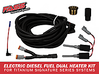 FASS dual electric heater kit graphic for Titanium Signature Series fuel systems FASS dual electric heater kit graphic for Titanium Signature Series fuel systems
