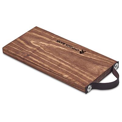 Serendipio Small Team Time Wooden Tray with Leather Strap