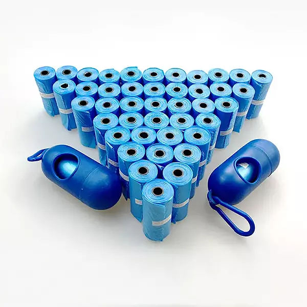 Biodegradable Dog Waste Bags with Bone-Shaped Dispenser - 50 Rolls