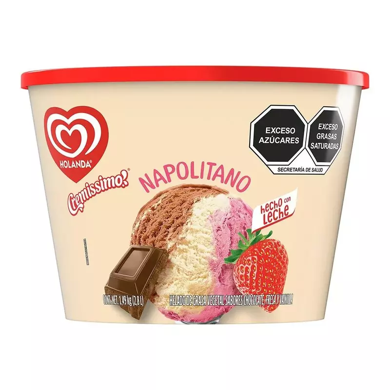 HOLANDA HELADO NAPOLITANO 2.8 L