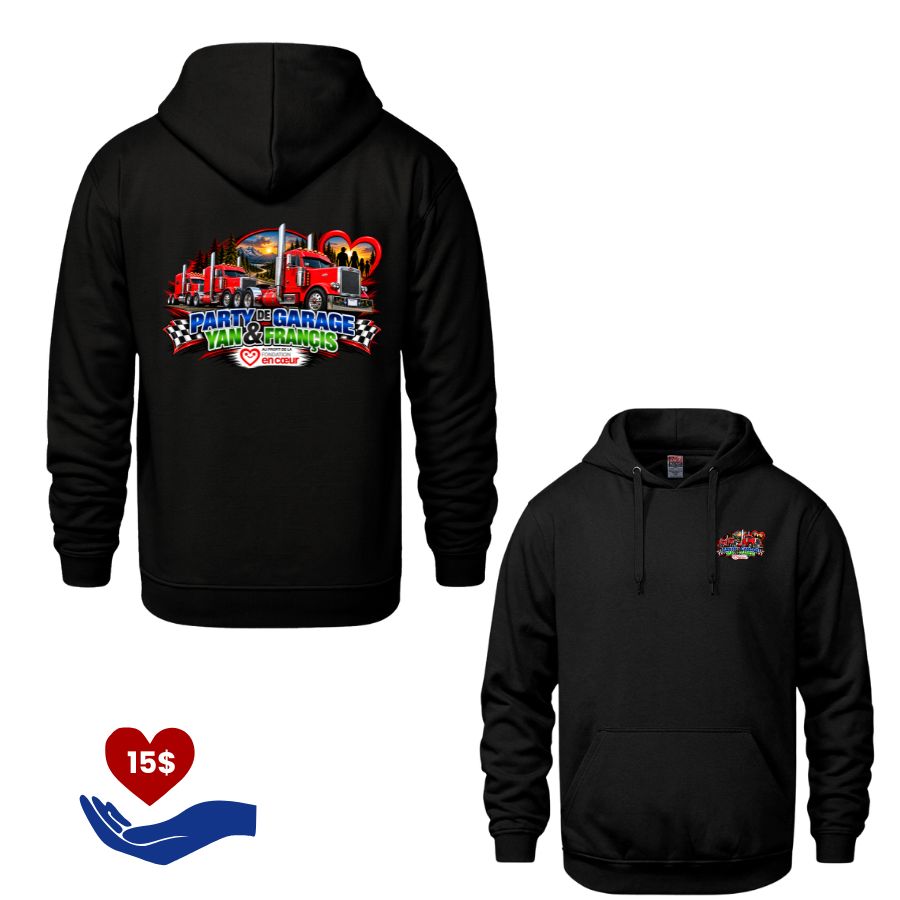 Hoodie Noir - Party de Garage Hoodie Noir - Party de Garage