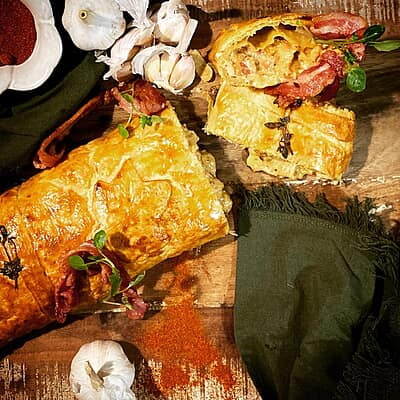 2.5 Creamy Bacon, Chicken and Paprika Pie