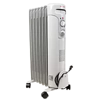 Calefactor Eléctrico Radiador de Aceite Heatwave, 3 Potencias de Calefacción, Potencia Mín. 600 W – Máx. 1500 W, Superficie a Cubrir 18 mts2 - HR1507ZCR