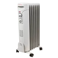 Calefactor Eléctrico Radiador de Aceite Heatwave, 3 Potencias de Calefacción, Potencia Mín. 600 W – Máx. 1500 W, Superficie a Cubrir 18 mts2 - HR1507ZCR