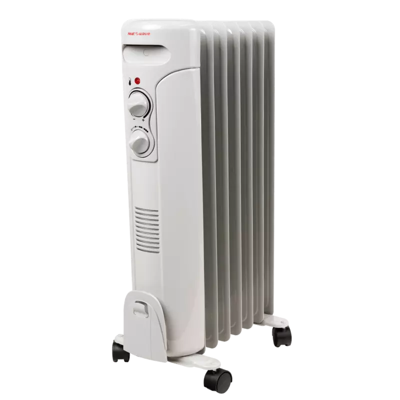 Calefactor Eléctrico Radiador de Aceite Heatwave, 3 Potencias de Calefacción, Potencia Mín. 600 W – Máx. 1500 W, Superficie a Cubrir 18 mts2 - HR1507ZCR