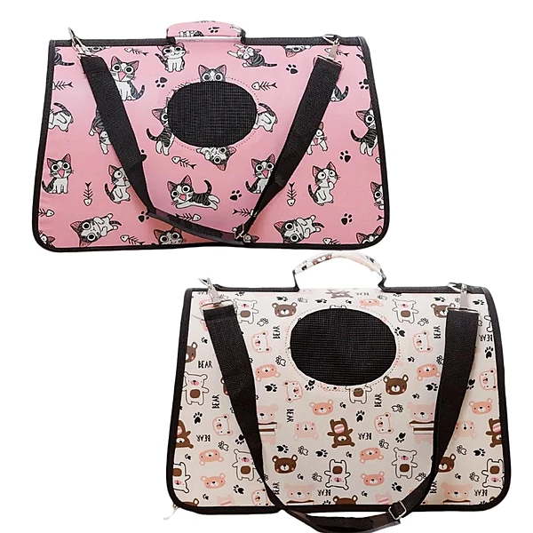 Cute Print Soft Pet Travel Shoulder Carrier Bag