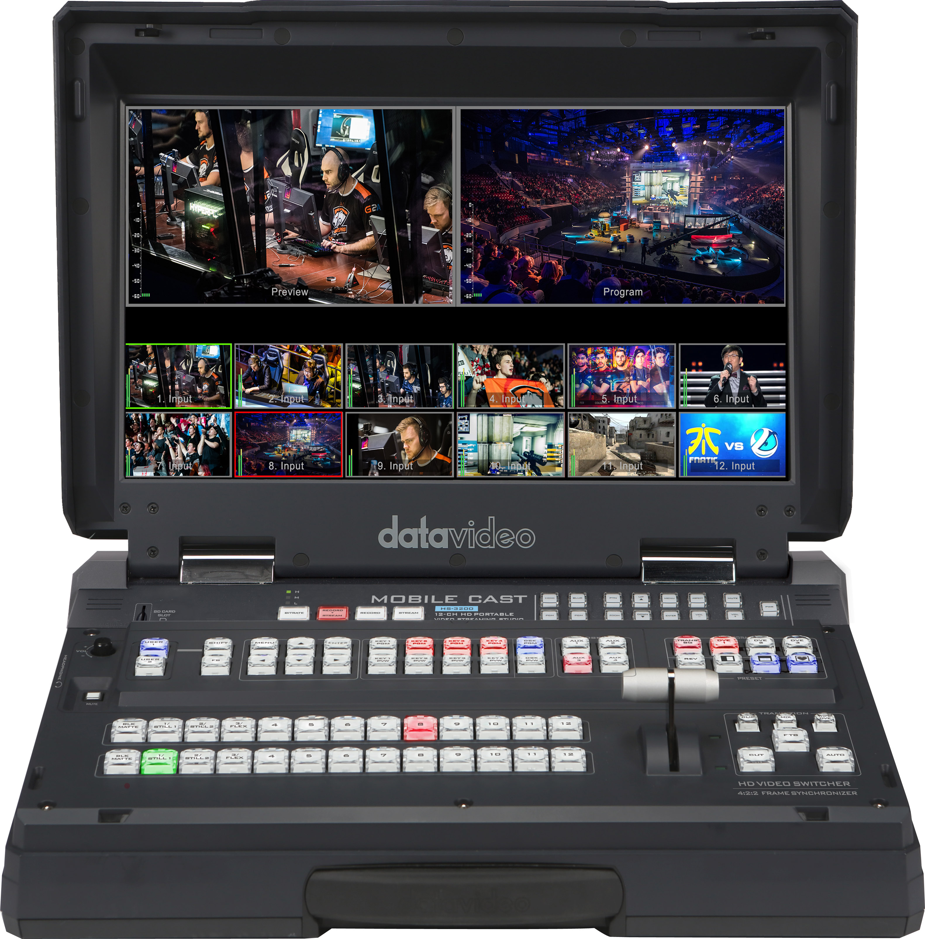 DATAVIDEO HS-3200 -  HD 12-Channel HD Portable Video Streaming Studio