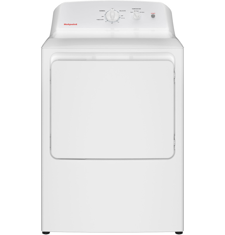 Hotpoint® HTX26GASWWW 6.2 cu. ft. Capacity Gas Dryer with Up To 120 ft. Venting