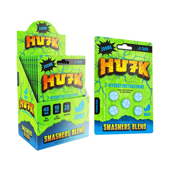 HU7K 7-HYDROXY SMASHERS BLEND TABLETS |40MG| 20 SERVINGS | 5 CT |10 PK 
