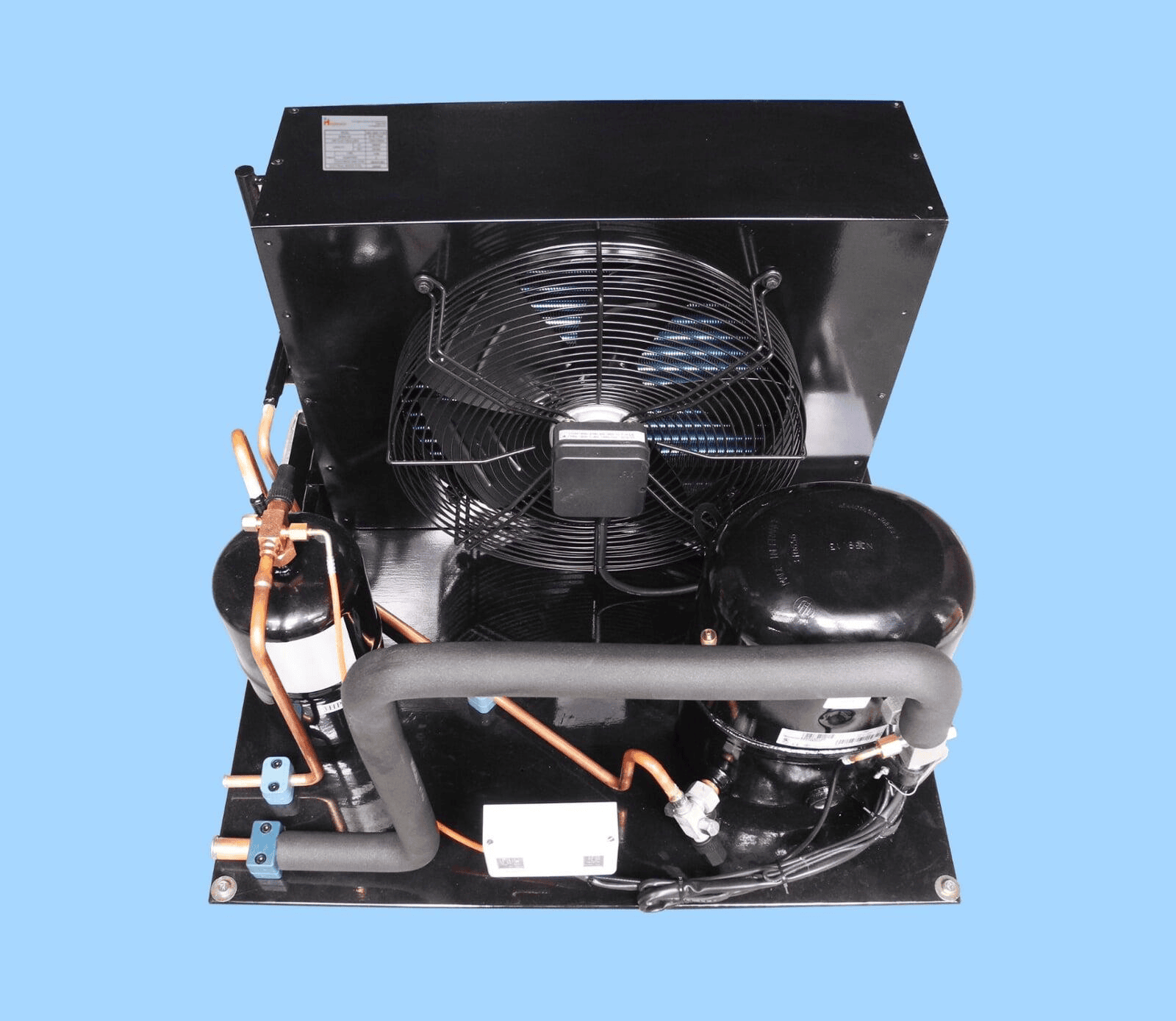Unidad Condensadora Hispania para Exterior Media Temperatura H.P. 13 Modelo HUCZ-1300-M6D Modelo Compresor Scroll Invotech YM210E1G-100 Voltaje 460V/3F