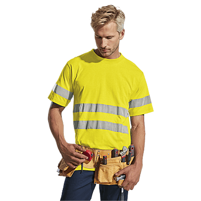 150g Poly Cotton Safety T-Shirt with tape