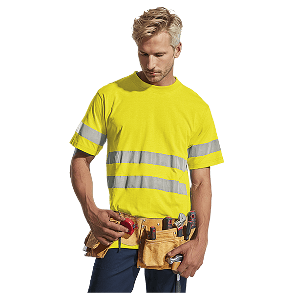 150g Poly Cotton Safety T-Shirt with tape