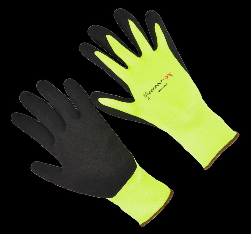 15 Gauge Nylon Glove with Sandy Nitrile Coated Palm
