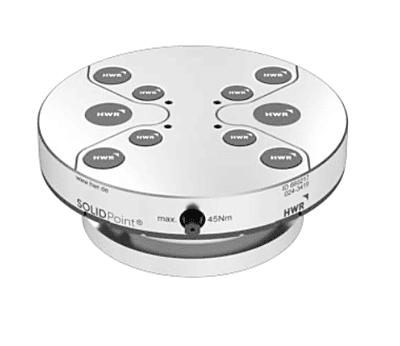 SOLIDPoint 96/52mm plate, 660207 round, 196mm, for Makino round pallet, w/ 95 mm bolt hole circle (SX463) SOLIDPoint 96/52mm plate, 660207 round, 196mm, for Makino round pallet, w/ 95 mm bolt hole circle (SX463)