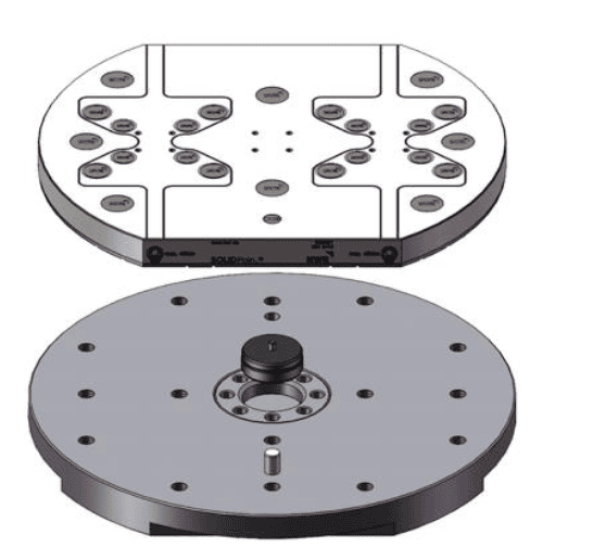SOLIDPoint 96/52mm plate, 6900381 rectangular, 320mm x 384mm, for Matsuura square pallet, 500 x 500 (SX403), 8 bolts, SOLIDPoint 96/52mm plate, 6900381 rectangular, 320mm x 384mm, for Matsuura square pallet, 500 x 500 (SX403), 8 bolts,