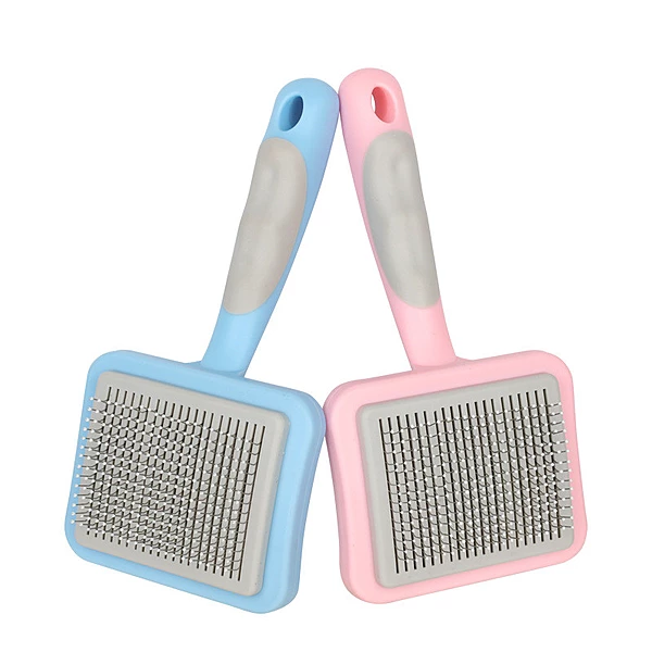 Soft Slicker Pet Brush – Gentle Deshedding Grooming Tool