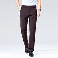 Men's High Quality Stretch Slim Straight Solid Color Casual Pants