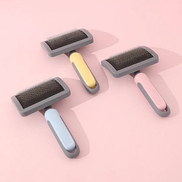 Soft Slicker Pet Brush – Gentle Deshedding Grooming Brush