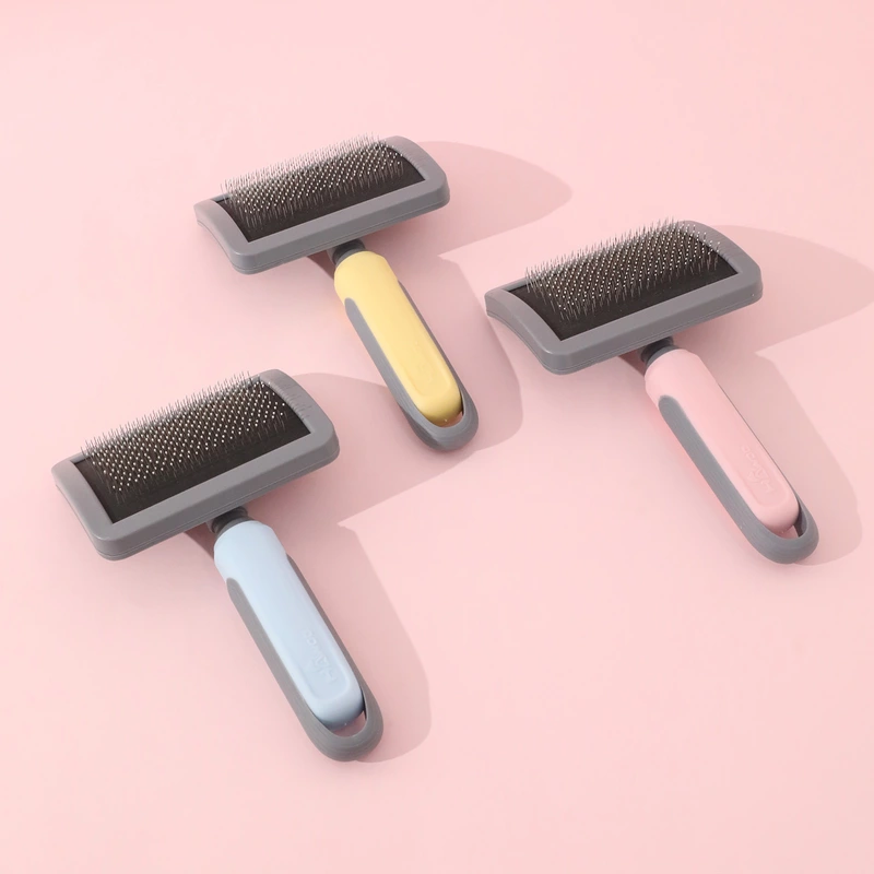 Soft Slicker Pet Brush – Gentle Deshedding Grooming Brush