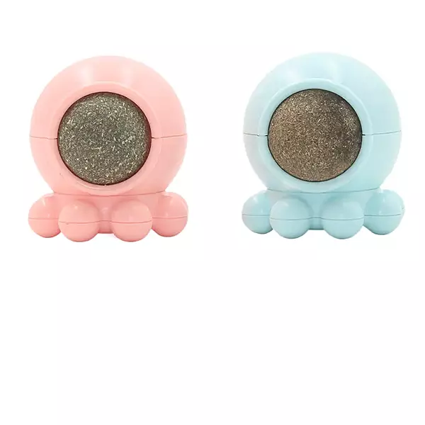 Wall Mounted Catnip Ball Toy – Self Grooming & Lick Treat Toy