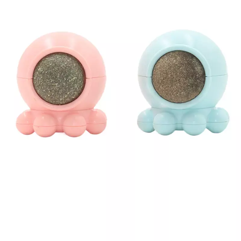 Wall Mounted Catnip Ball Toy – Self Grooming & Lick Treat Toy