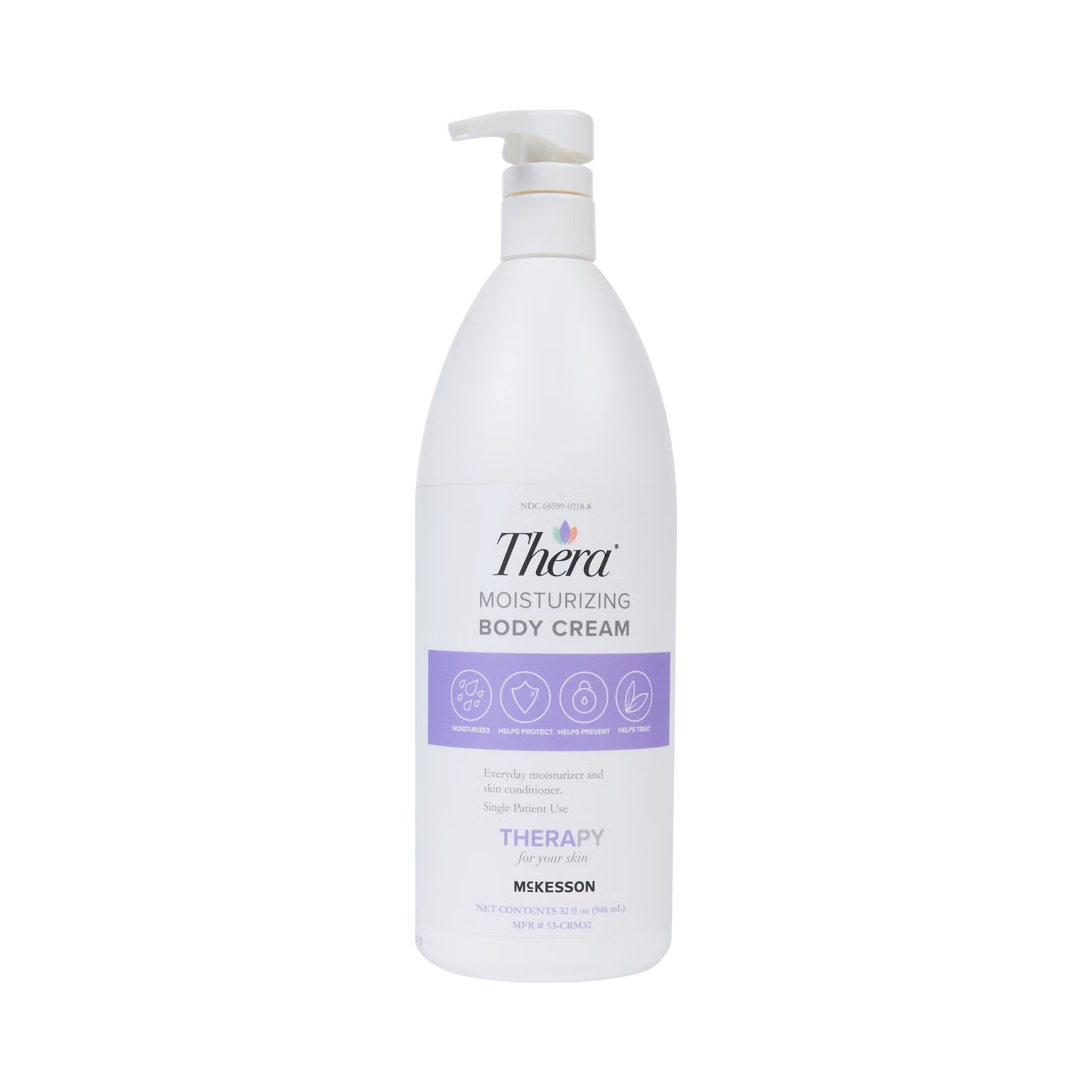 Thera® Hand and Body Moisturizer, 32 oz. Pump Bottle, Scented Cream, CHG Compatible