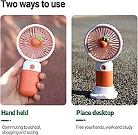 Portable Rechargeable Handheld Mini Fan with 3 Speed Modes - Assorted Colours
