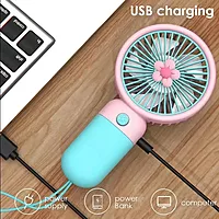 Portable Rechargeable Handheld Mini Fan with 3 Speed Modes - Assorted Colours