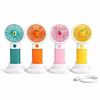 Portable Rechargeable Handheld Mini Fan with 3 Speed Modes - Assorted Colours