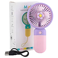 Portable Rechargeable Handheld Mini Fan with 3 Speed Modes - Assorted Colours