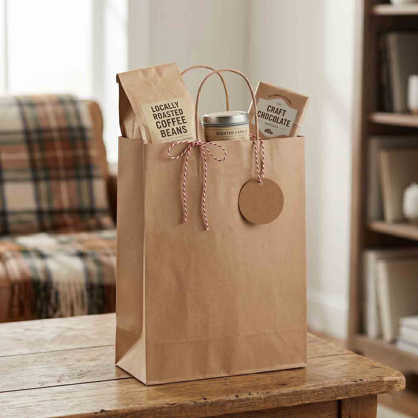 Handle Bags 30# Plain Brown 5/50