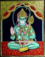 Lord Hanuman Tanjore Painting Lord Hanuman Tanjore Painting