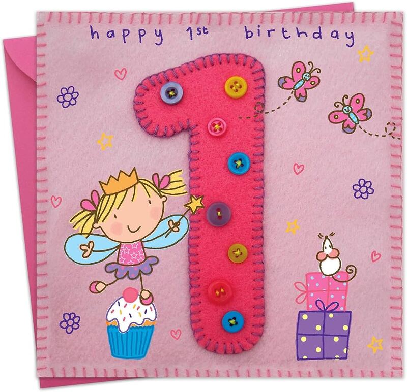 Happy 1st Stitches Birthday Card - Fairy