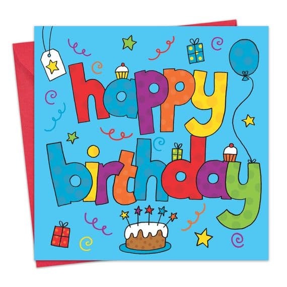 Happy Birthday Bubblicious Card - Blue