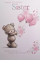 Happy Birthday Sister Teddy Card
