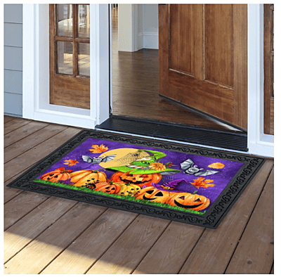 Happy Jack O' Lanterns Doormat