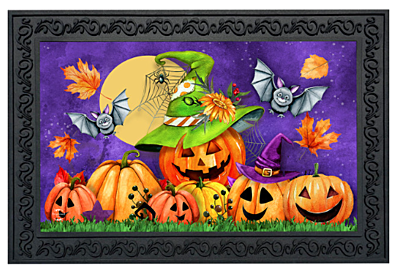 Happy Jack O' Lanterns Doormat