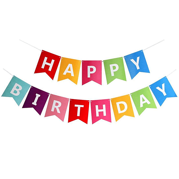 Happy Birthday Banner – Rainbow