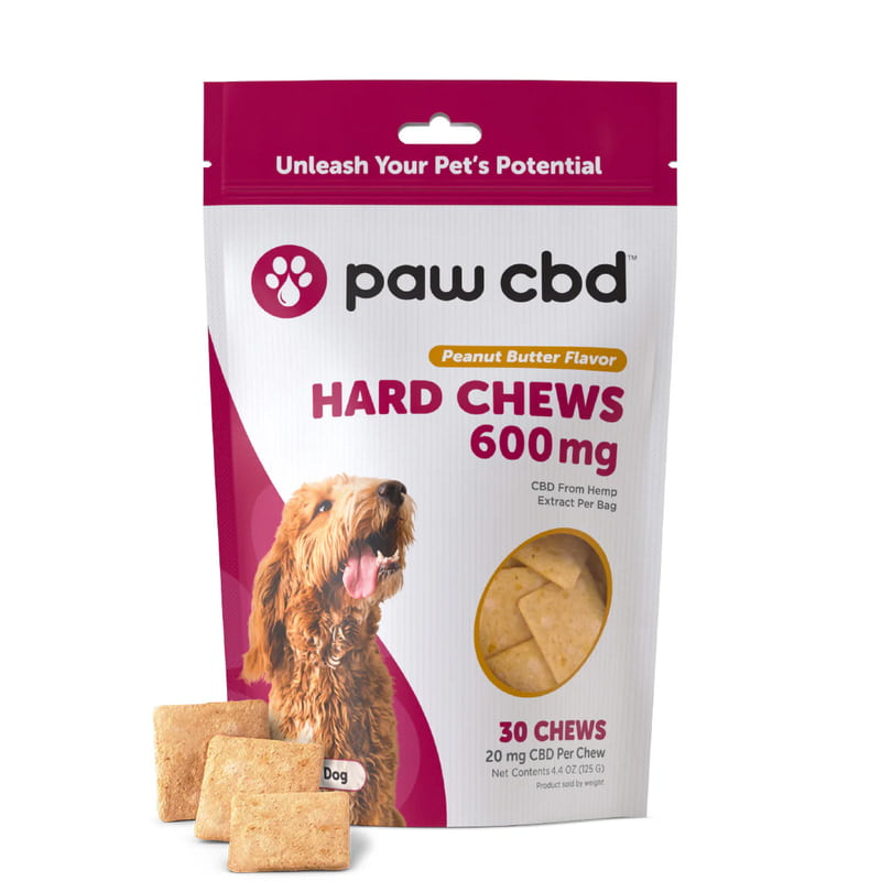 PAW CBD HARD CHEWS FOR LARGE DOG | 600MG | PEANUTBUTTER