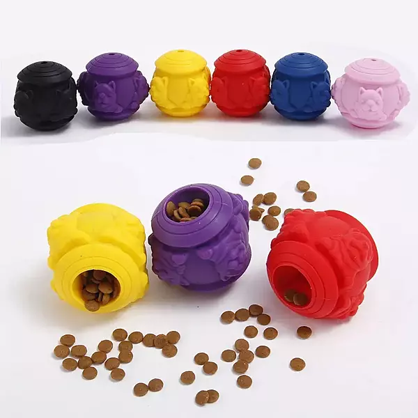 Silicone Treat Dispensing Puzzle Ball for Dogs – Interactive Slow Feeder Toy