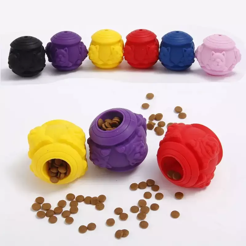 Silicone Treat Dispensing Puzzle Ball for Dogs – Interactive Slow Feeder Toy