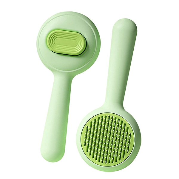 Self-Cleaning Pet Slicker Brush – One-Click Hair Removal Grooming Brush