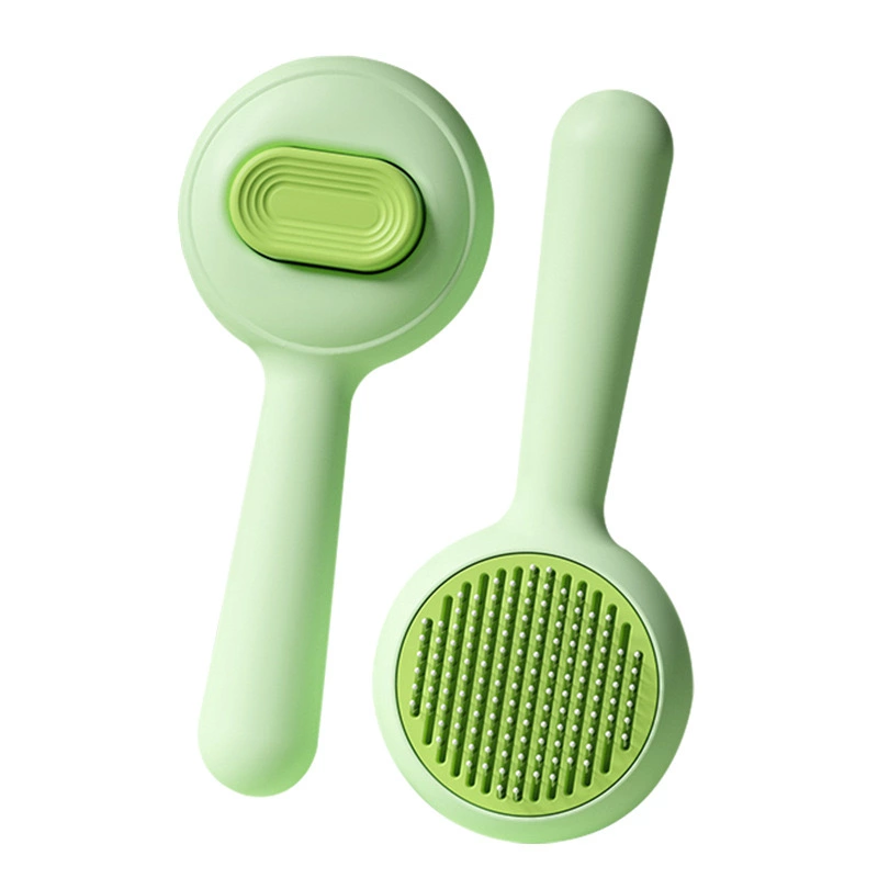 Self-Cleaning Pet Slicker Brush – One-Click Hair Removal Grooming Brush