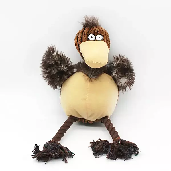 Durable Stuffed Cartoon Bird Dog Chew Toys Squeaky Plush Dog Chew Toys For Puppies Teething Pet Interactive Toys