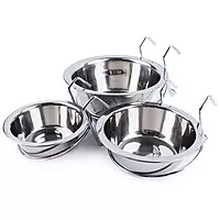 Stainless Steel Hanging Pet Cage Bowl