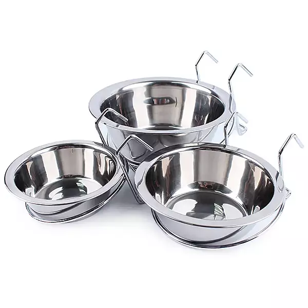 Stainless Steel Hanging Pet Cage Bowl