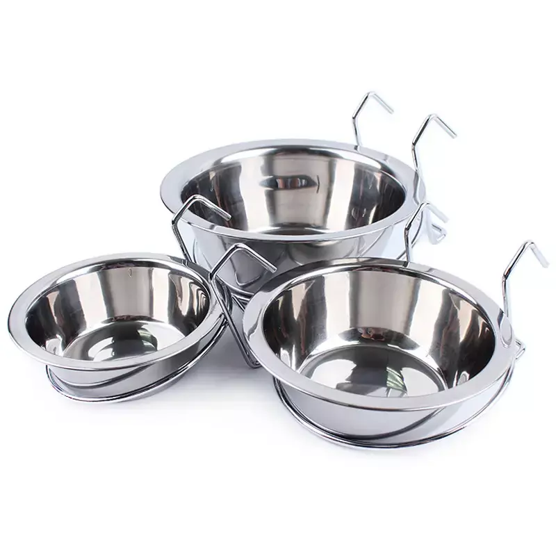 Stainless Steel Hanging Pet Cage Bowl