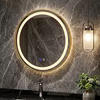 Gold frame with LED flat mirror (31.5*31.5 INCH)