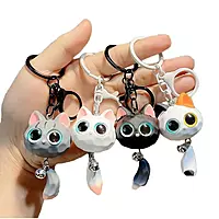 Creative Big Eye Cat Head Keychain Cute Anti-Lo